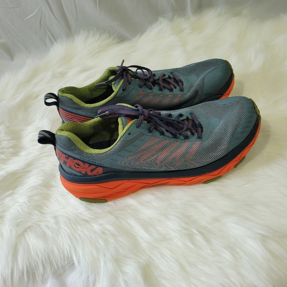 Hoka Men's Athletic Shoes in Gray and Orange - Picture 4 of 9